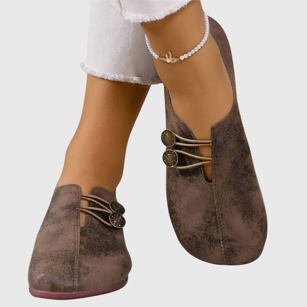 Inga | Damen Slip-On Komfort Ballerinas