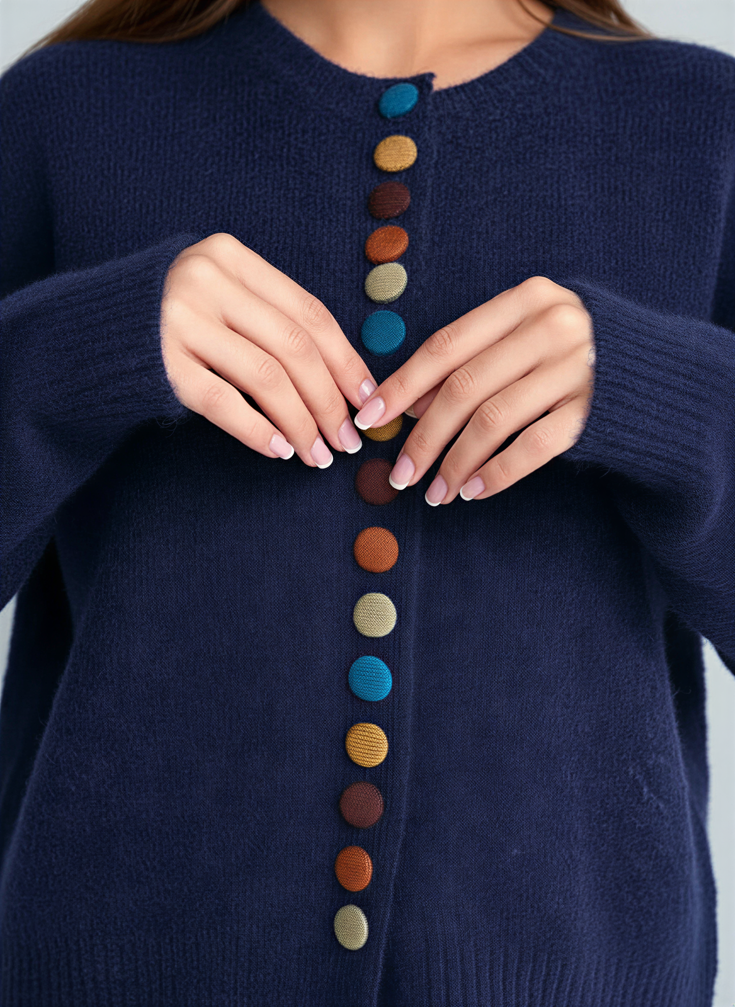 Evelin | Damen Strickjacke mit Knopfleiste