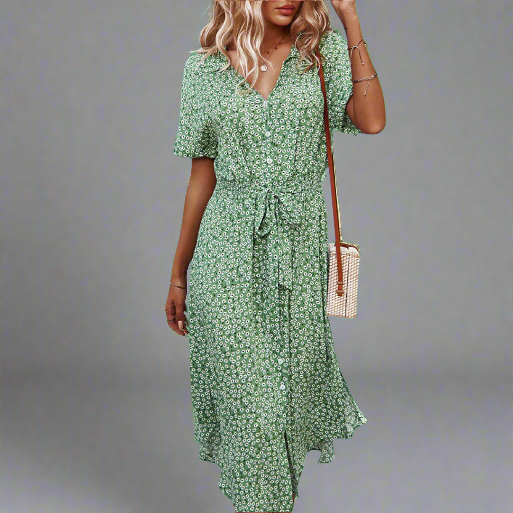 Alexandra | Müheloses Kleid mit Gürtel für elegante Sommertage