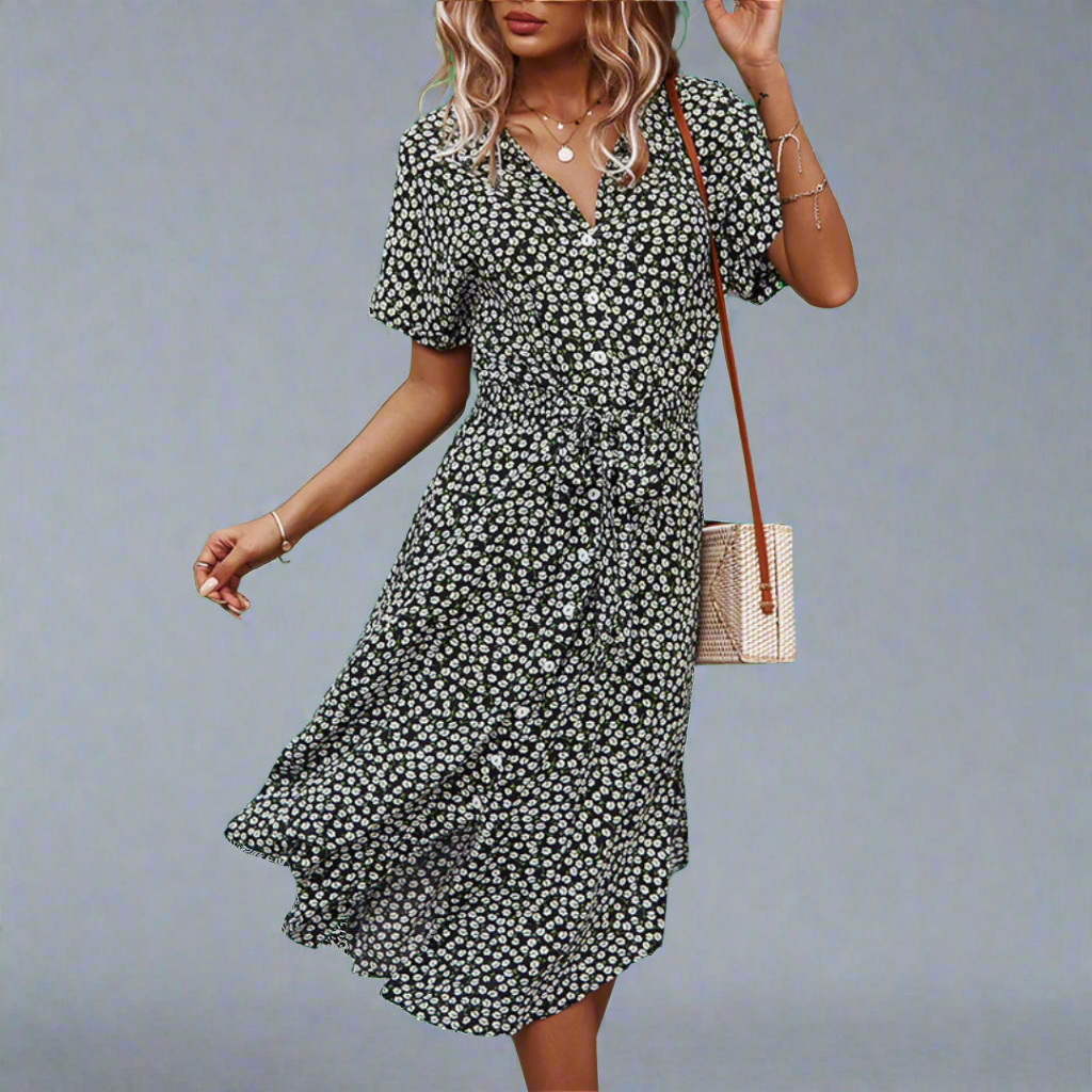 Alexandra | Müheloses Kleid mit Gürtel für elegante Sommertage