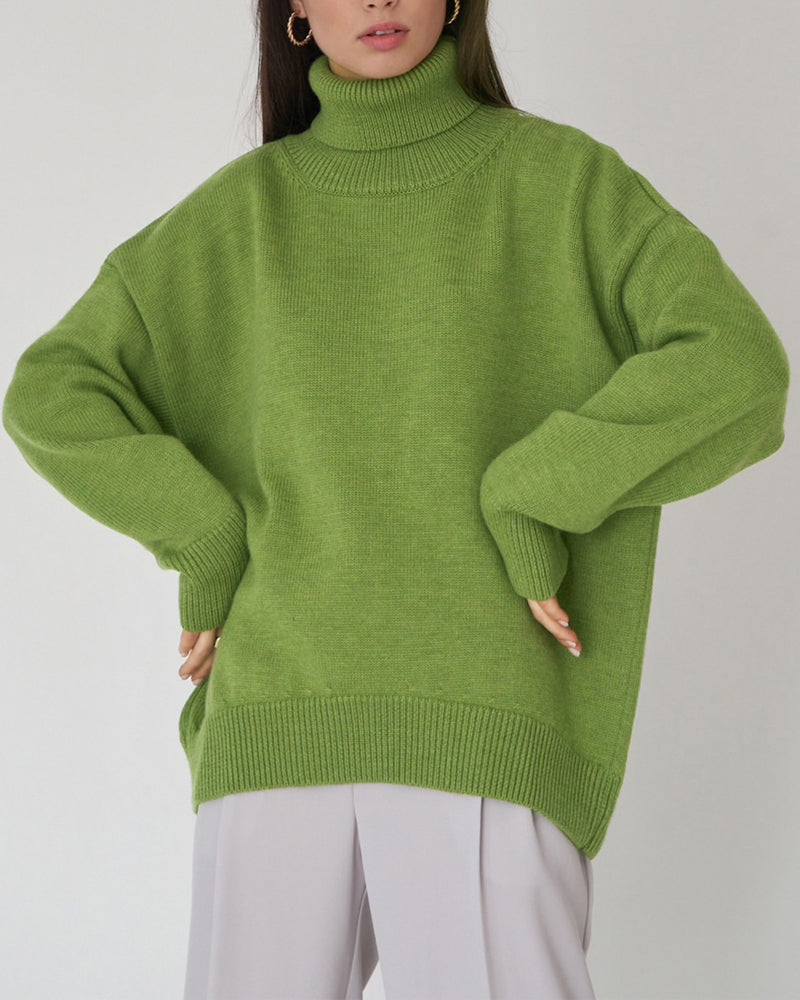 Annemarie | Damen Oversize Rollkragenpullover