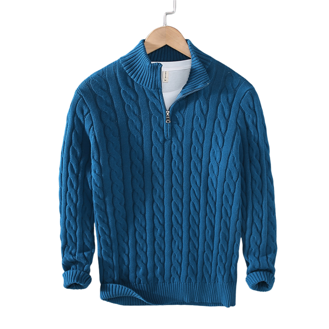 Henry | Herren Cable-Knit Quarter-Zip Pullover