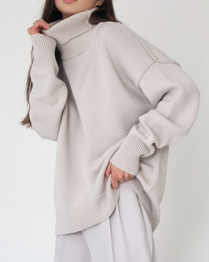 Annemarie | Damen Oversize Rollkragenpullover