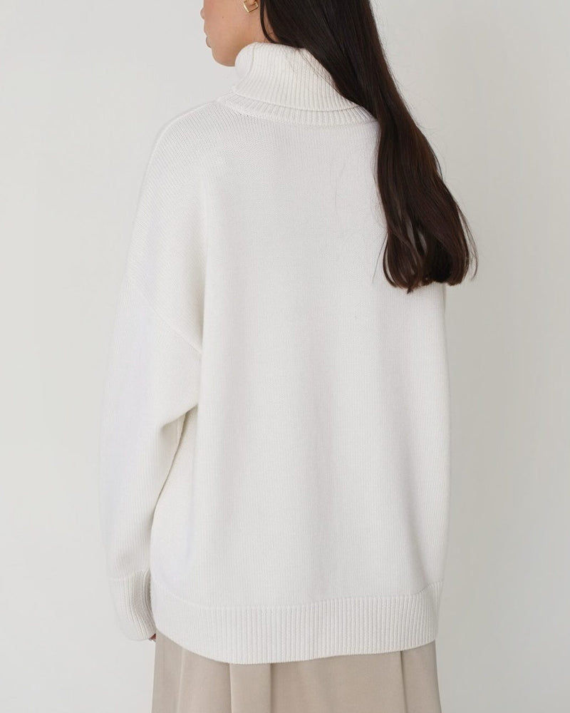 Annemarie | Damen Oversize Rollkragenpullover