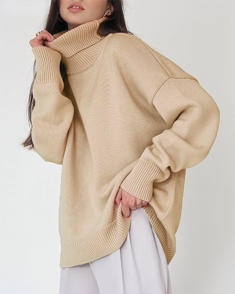Annemarie | Damen Oversize Rollkragenpullover