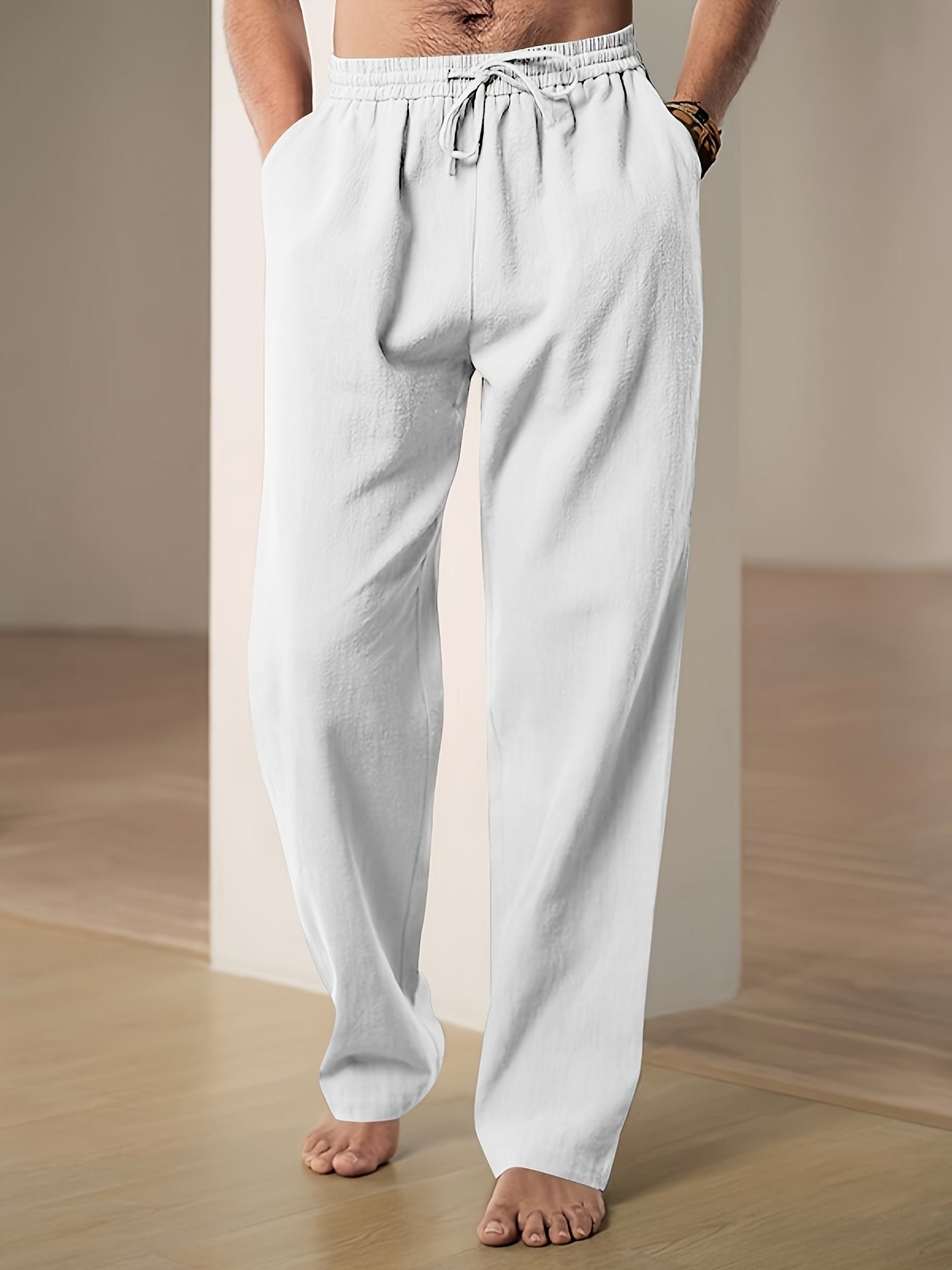 Andreas | Relaxed Fit Drawstring Pants für Männer - Bequeme, leichte Freizeitkleidung