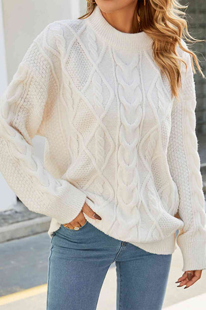 Rebecca | Oversize Zopfstrickpullover Damen