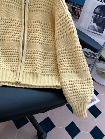 Mara | Damen Strickjacke mit Reißverschluss