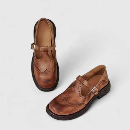 Celine | Damen Plateau Mary Jane Schuhe