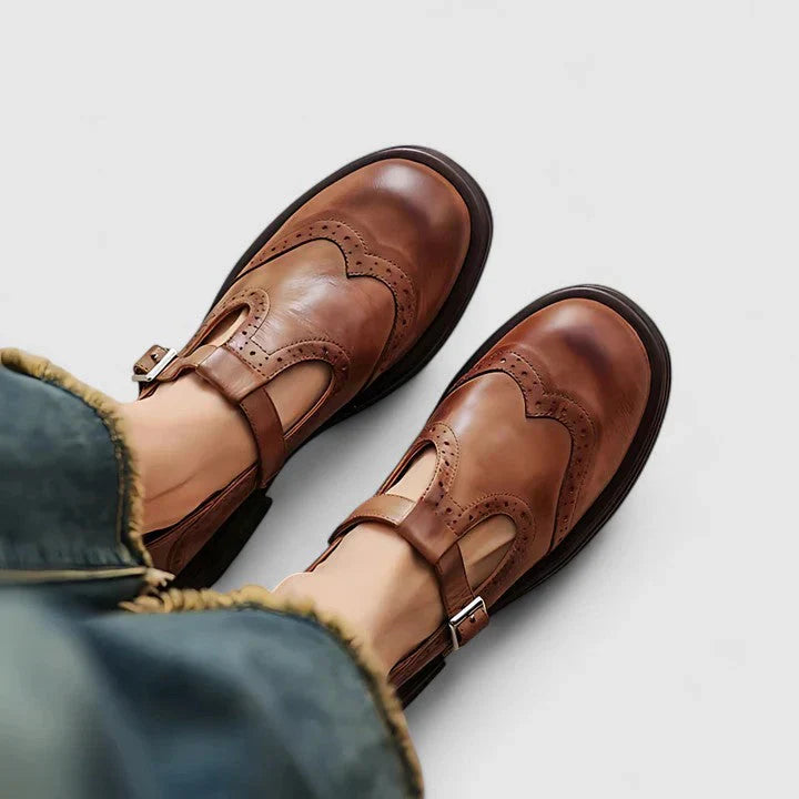 Celine | Damen Plateau Mary Jane Schuhe