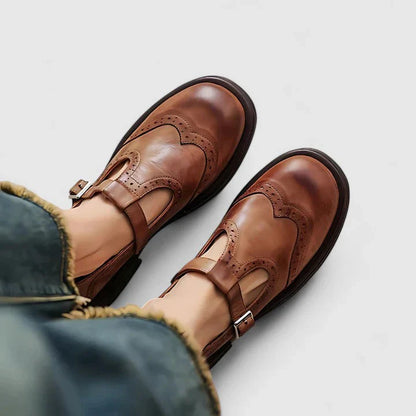 Celine | Damen Plateau Mary Jane Schuhe