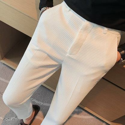 Kai | Cropped Pants für Herren - Slim Fit - Strukturierter Stoff - Modern Smart Casual