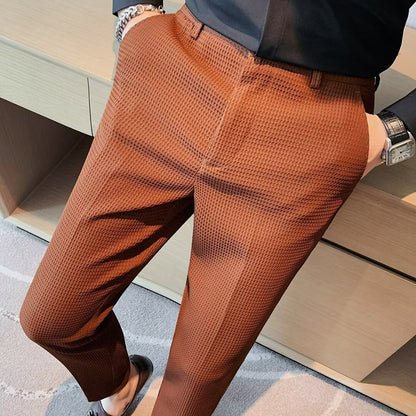 Kai | Cropped Pants für Herren - Slim Fit - Strukturierter Stoff - Modern Smart Casual