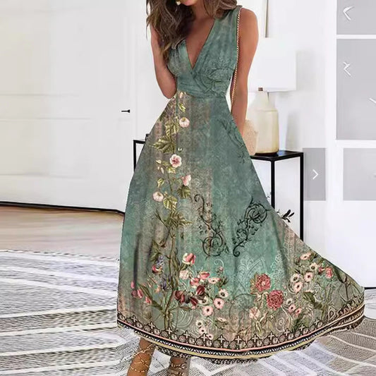 Lore | Zauberhaftes Maxikleid mit Blumenmuster für mühelose Eleganz