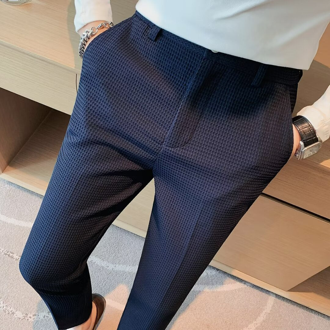 Kai | Cropped Pants für Herren - Slim Fit - Strukturierter Stoff - Modern Smart Casual