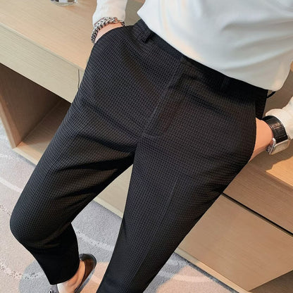 Kai | Cropped Pants für Herren - Slim Fit - Strukturierter Stoff - Modern Smart Casual