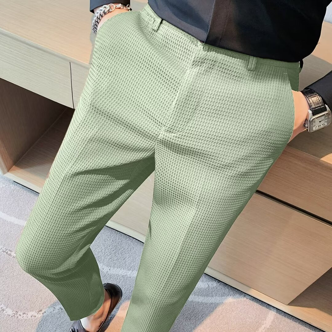 Kai | Cropped Pants für Herren - Slim Fit - Strukturierter Stoff - Modern Smart Casual