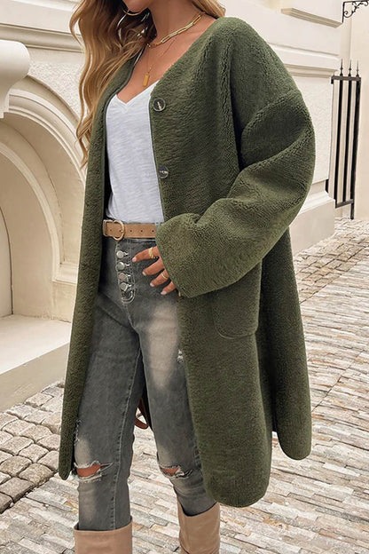 Mila | Warm Teddy Long Cardigan