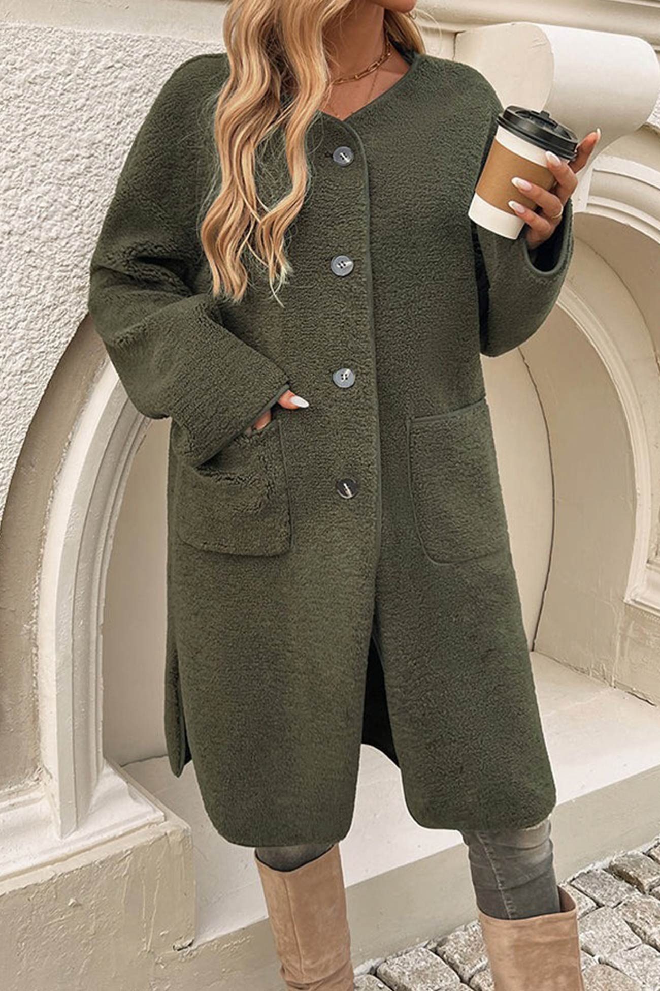 Mila | Warm Teddy Long Cardigan