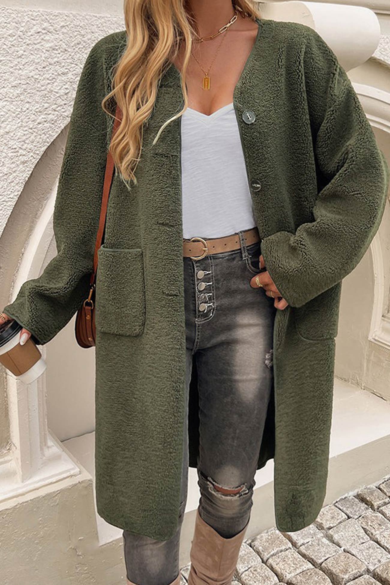 Mila | Warm Teddy Long Cardigan