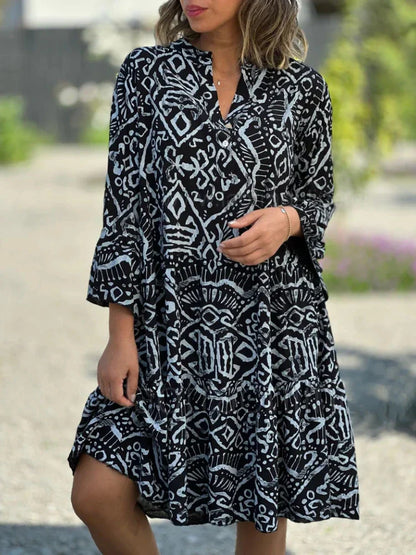 Kyara | Stylisches Tunika-Kleid mit Boho-Print