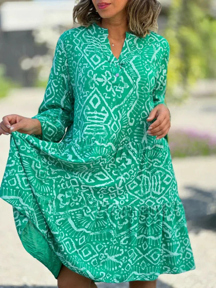 Kyara | Stylisches Tunika-Kleid mit Boho-Print