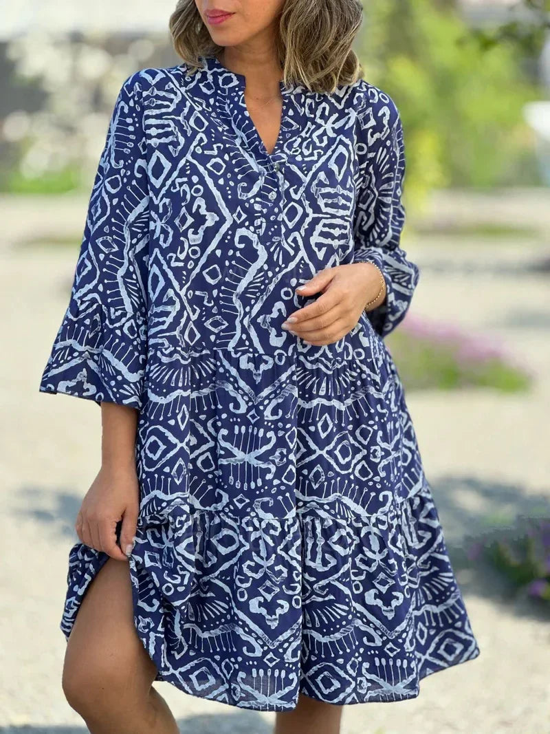 Kyara | Stylisches Tunika-Kleid mit Boho-Print