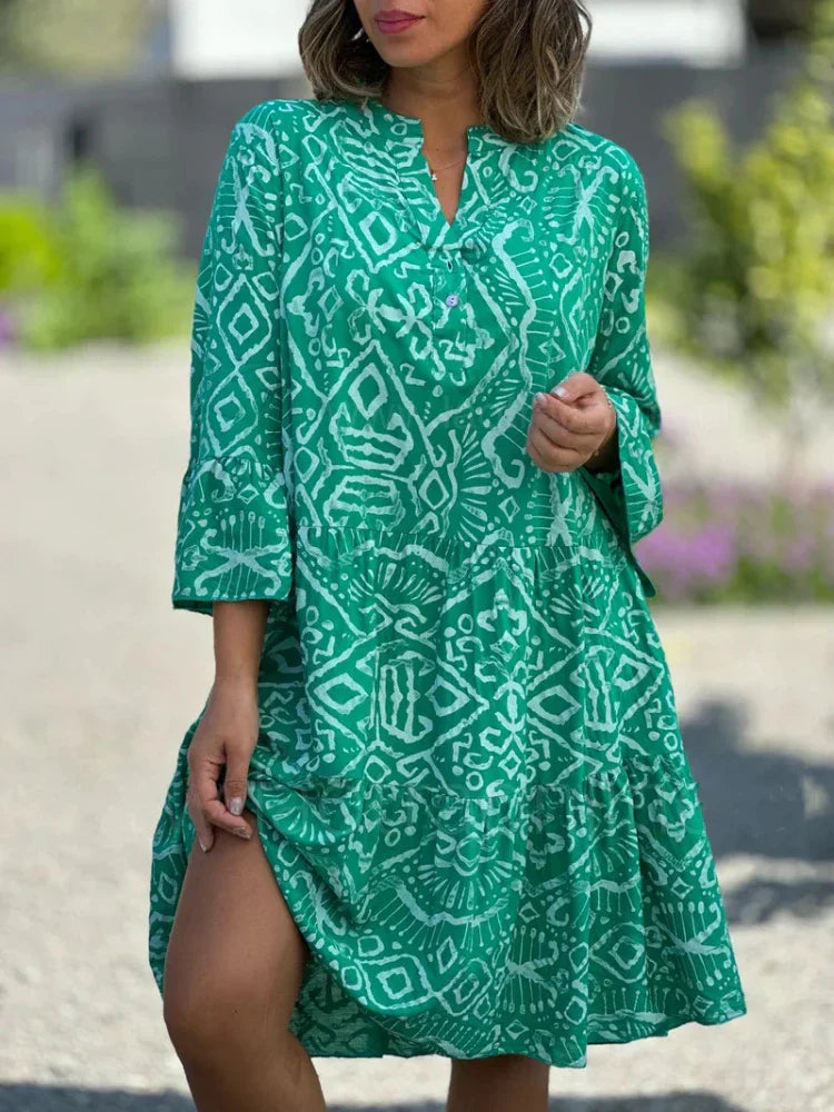 Kyara | Stylisches Tunika-Kleid mit Boho-Print