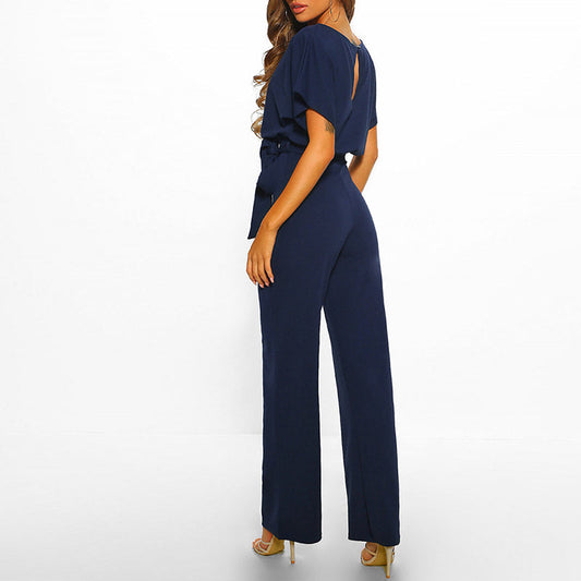 Clarissa | Eleganter strukturierter Damen Jumpsuit