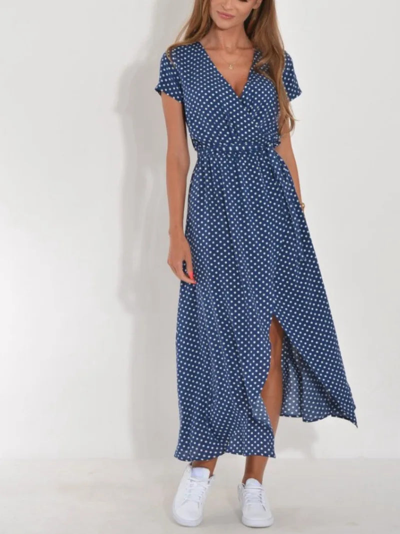 Laura | Elegantes geblümtes Wickelkleid