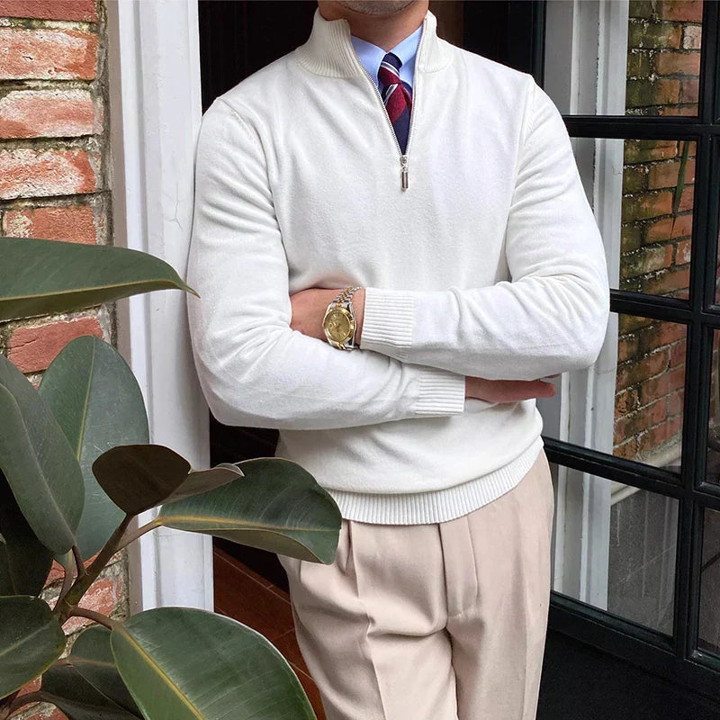 Moritz | Herren Quarter Zip Langarmpullover