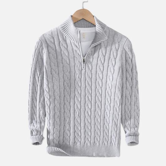 Henry | Herren Cable-Knit Quarter-Zip Pullover