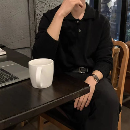 Axel | Herren Winter Langarm Polo-Shirt