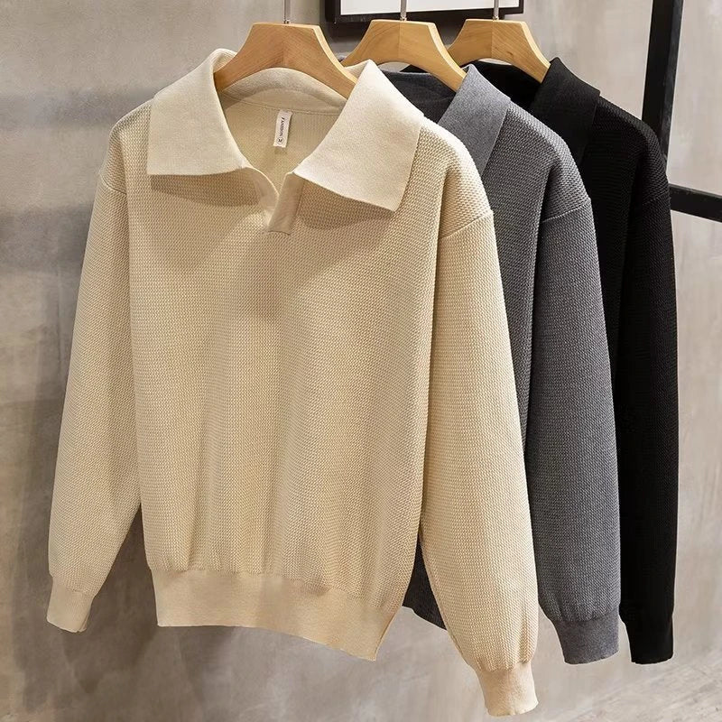 Axel | Langarm Polo-Shirt Pullover für Herren