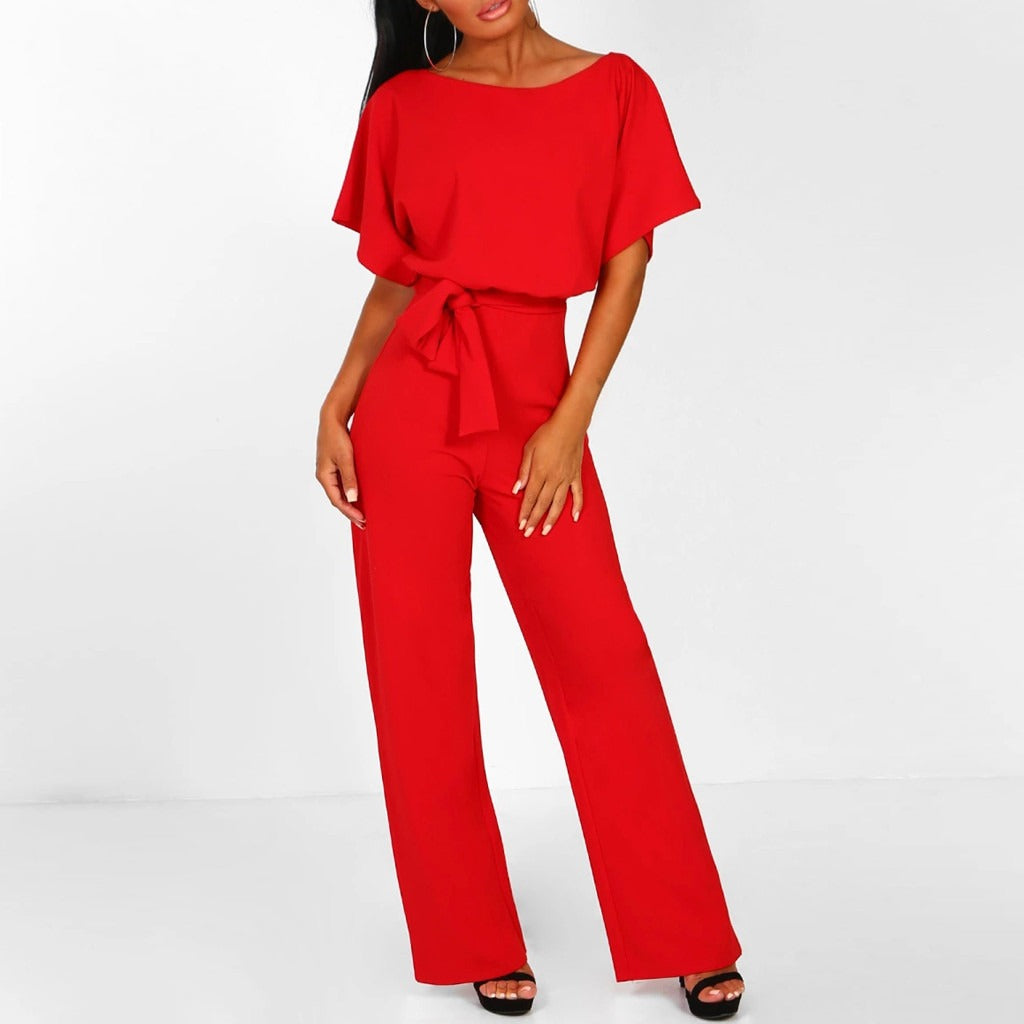 Clarissa | Eleganter strukturierter Damen Jumpsuit