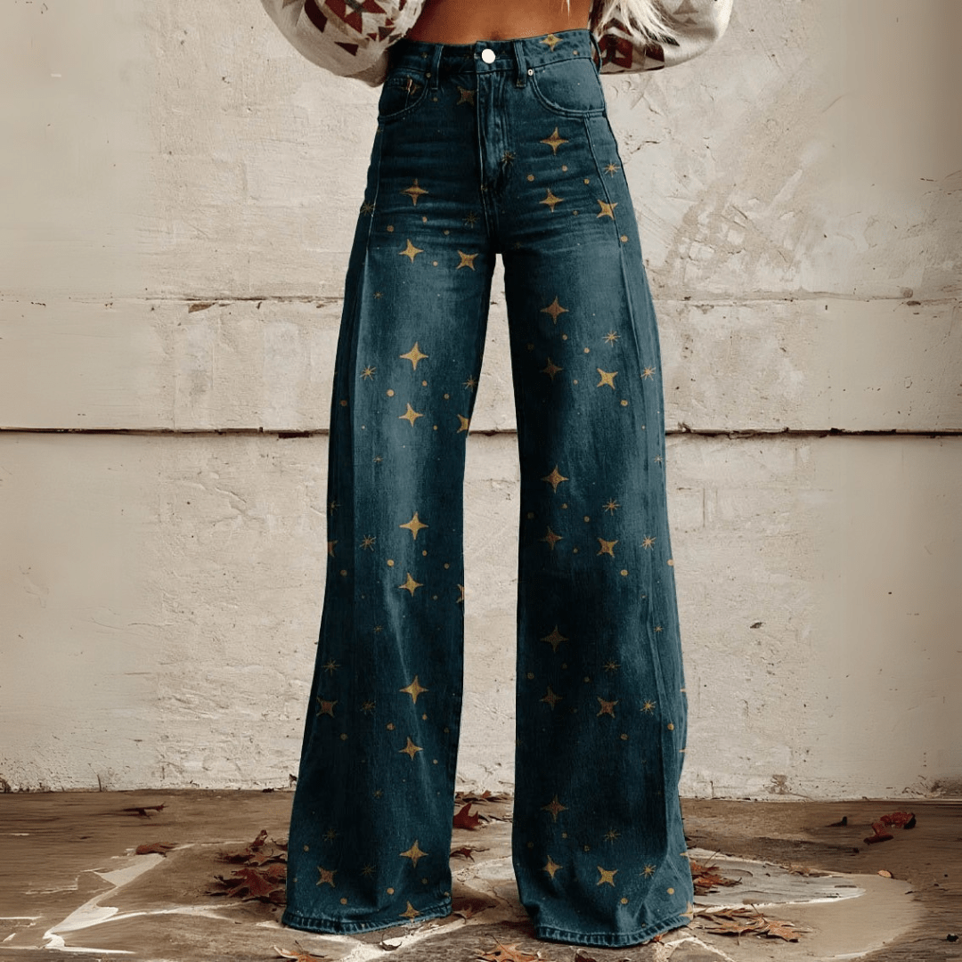 Mila | Vintage Jeans mit weitem Bein für Frauen