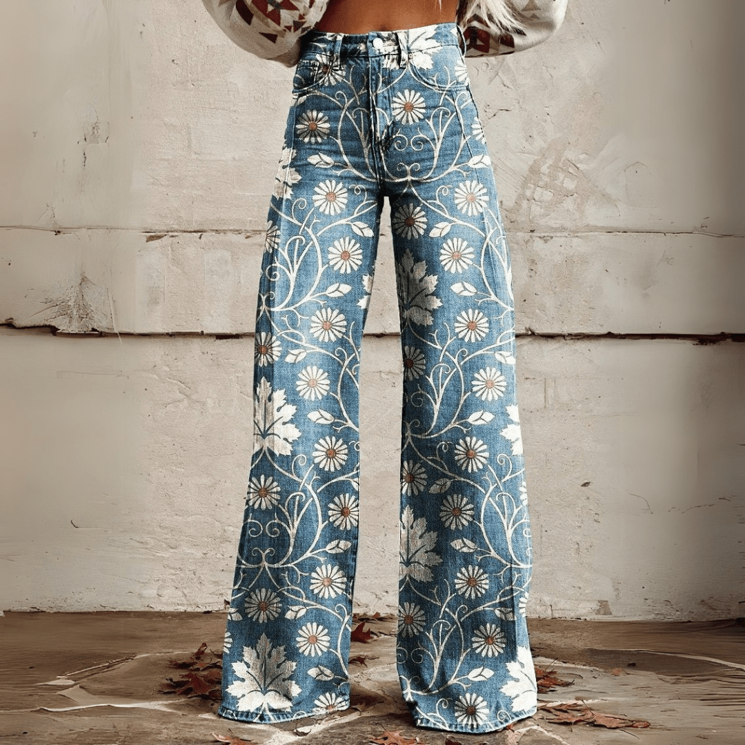 Mila | Vintage Jeans mit weitem Bein für Frauen