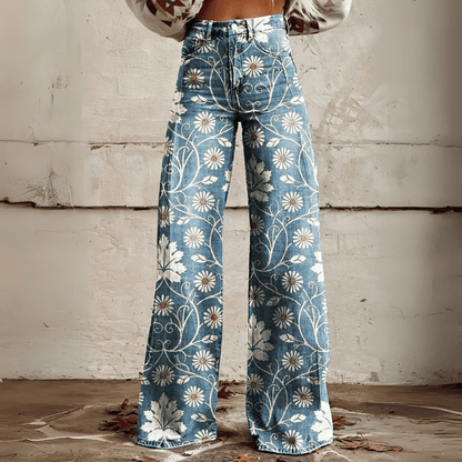 Mila | Vintage Jeans mit weitem Bein für Frauen