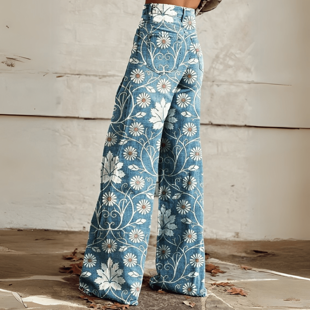 Mila | Vintage Jeans mit weitem Bein für Frauen