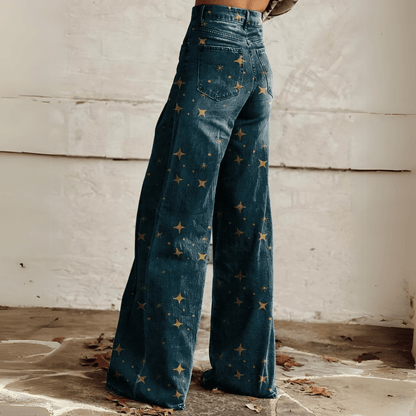 Mila | Vintage Jeans mit weitem Bein für Frauen